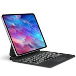 SENGBIRCH iPad Keyboard Case for iPad Air 13'' (M2) 2024, iPad Pro 12.9'' - Magic Keyboard, Backlit Trackpad Keyboard Case for iPad Pro 12.9 6th & 5th & 4th & 3rd Gen, Black