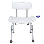Simon’s Lightweight Tool-Free Bath Shower Curved Anti Slip Chair Bench with Removable backrest for Old People