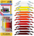 uLace Kiddos No-Tie Shoelaces - Elastic Shoe Laces for Sneakers | Stretchy, Elastic Laces | Easy Installation - 14 Laces