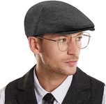 CLAPE Men’s Cotton Newsboy Flat Cap Sunscreen Duckbill Cap Vintage Gatsby Beret Hat Driving Cap Ivy Irish Hat
