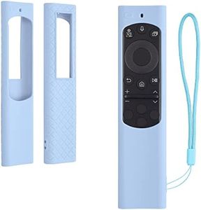 kwmobile Case Compatible with Samsung Smart TV TM2280e BN59-01385 / BN59-01386 / BN59-01391A Case - Soft Silicone Cover for Remote Control - Light Blue