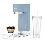 Mr. Coffee Iced and Hot Coffee Maker, Single Serve Coffee Machine with 22-Ounce (591 mL) Tumbler and Reusable Coffee Filter, Blue and Marble