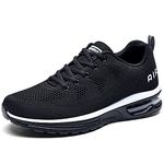 QAUPPE Mens Air Running Shoes Athletic Trail Tennis Sneaker (US7-12.5 D(M), Black02, 10.5