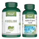 VORST Choline Bitartrate 180 Vegan Capsules and Alpha Lipoic Acid 300mg 90 Capsules (Combo Bundles 2 Bottles)