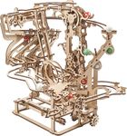 Ugears 3D Wooden Puzzle Marble Run Chain - Creative Building Kit for Adults and Kids With Rubber Band Motor - Unique Wood Model Kit