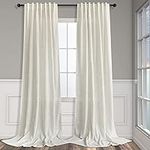 Natural Linen Back Tab Curtains 84 