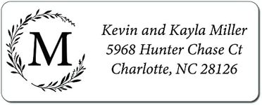 Personalized Return Address Labels Simple - Set of 240 Elegant Custom Mailing Labels for Envelopes, Self Adhesive Flat Sheet Rectangle Personalized Name Stickers (White)