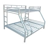 s k grill art Wrought Iron Twin Bunk Bed Without Mattress ((4 x 6.25) + (6 x 6.25) feet, Silver Powder Coated)