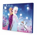 Idea Nuova Frozen Canvas LED Wall Art, 11.5"x15.75", Children's Home Décor, Playroom, Frozen