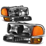 GMC Sierra/Yukon GMT800 Black Housing Headlight+Amber Corner Bumper Light