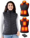 Heated Vest Women with 18400mAh 7.4V Battery – Lightweight Electric Heated Vest，11H Runtime, Water-Resistant,M