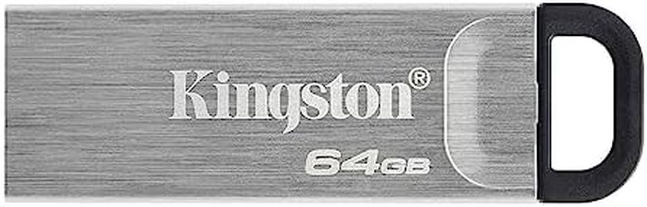Kingston DataTraveler Kyson Drive Flash USB3.2 64 GB, con Elegante Guscio in Metallo senza Cappuccio Protettivo