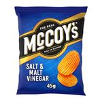 McCoy's Ridge Cut Salt & Malt Vinegar Potato Crisp 45g (24 Pack)