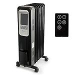 Senville 1500W Oil Filled Radiator Heater for Indoor Use, Space Heater, 3 Heat & 5 Temperature Settings, Digital LED Display, Safety Features, Perfect for Bedroom & Home Office