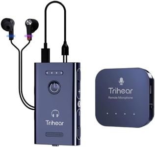 Trihear Hearing Amplifiers with Remote Microphone and Noise Cancelling, Convo Rechargeable Personal Sound Amplifier, Hearing Devices for TV Listenings