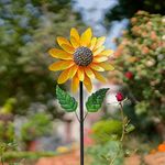 Viveta Sunflower Wind Spinner, 56" 