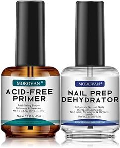 Morovan primer ongle gel uv - 15ml primer ongle et deshydrateur ongle primer vernis semi permanent en acrylique gel ongles en gel Primer Acid Free Primer et desydratateur ongle