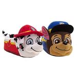 Nickelodeon Boys and Girls Paw Patrol Slippers - Chase, Marshall, Skye and Everest, Chase/Marshall, Size 9-10 Toddler'