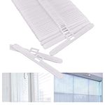 CLDURHGE 50 Pack Vertical Blind Repair Vane Savers Plastic Vertical Blind Top Hangers, Vertical Blind Repair Clips, for 89 mm (3.5 Inch) Slats, White