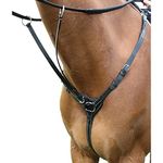 Shires Salisbury 3 Point Breastplate-Black/Silver Pony