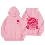 Pink Palm Puff Hoodie Kids 11-12,Womens Graphic Hoodie Oversized Sweatshirts Letter Print Pullover Pink Palm Puff Print Sweaters with Pocket Loose Casual Hoodie Coat Winter Fall Outfits Y2k Clothes