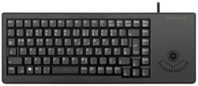 CHERRY G84 UltraSlim Keyboard w/Integrated Trackball, Black (G84-5400LUMEU-2)