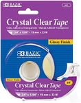 BAZIC Products Crystal Clear Tape with Dispenser 3/4" X 1296"– for Home, Office, and School Use; Transparent Tape with Glossy Finish, Ideal for Crafts, & Gift Wrapping, 24-Pack