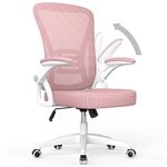 naspaluro Ergonomic Office Chair with Adjustable Height, Flip-Up Arms and Lumbar Support, Breathable Mesh Swivel Computer Chair for Home Study Working