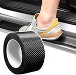 GOLDEN SPARROW Hi Gloss Black Carbon Fiber Waterproof Car Seal Strip Door Edge Cover Guard Strips Sill Guard Protectors Anti-Scratch Decoration Cover Tape-5 metre (Toyota Fortuner)