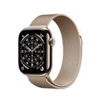 Apple Watch Series 11 GPS + Cellular 42mm Gold Titanium Case with Gold Milanese Loop