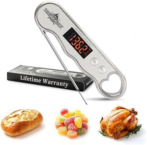 0.3s Fast Read Meat Thermometer – USB-C Rechargeable, Silvery