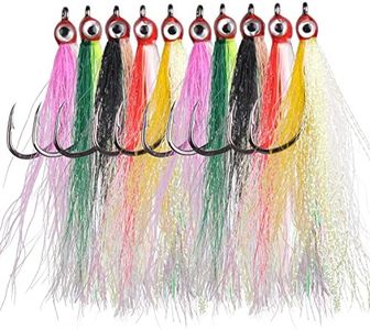 Clouser Minnow Fishing Flies, Classic Streamer Flies for Fly Fishing Fly Fishing Lures for Trout Bass Saltwater Freshwater 5 Colors (Mixed, 10pcs)