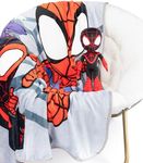 Jay Franco Marvel Spidey & His Amazing Friends Miles Morales Plush Mini Pillow Buddy & 130 x 150cm Fluffy Throw Blanket Set - Kids Super Soft 2 Piece Cuddle Set