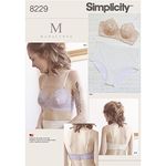 Simplicity Pattern 8229 Misses' Underwire Bras and Panties, Paper, White, 22 x 15 x 1 cm