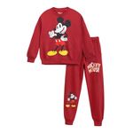 Nap Chief Unisex Kid's Cotton Regular Fit Mickey Mouse Clothing Set - (DS2065Y_Red_2-3 Years)