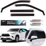 in Channel Ventvisor Rain Guards Compatible with Toyota Highlander 2020-2023 | in-Channel Window Rain Guard Visors | Vent Window Visors | Smoke Vent for Original Window Deflectors