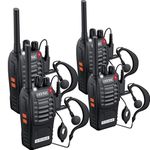 eSynic 4Pack Professional Walkie Talkies for Adult USB Rechargeable Walkie Talkies 16CH Two Way Radio Hand Free VOX Walkie Talkies With LED Lights Wonderful Gifts for Kids etc