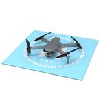 FERIETELF Drone Landing Pad, Universal Waterproof Portable Fast-Foldable Helipad.(Pale Blue-50 * 50cm)