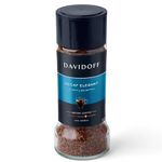 Davidoff Decaf Elegant Instant Coffee - 6/12 Intensity - 100% Arabica - 100g, Granule, Glass Bottle