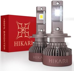 HIKARI WINGS H7 Foglight, 60000LM Pure White 6000K LED Bulbs, Plug & Play IP68 Waterproof Pack of 2