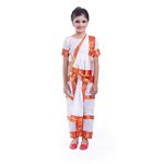 TASMAI MARKETING Bharatnatyam Dance Costume Dance Dress (4-6 Years, White)