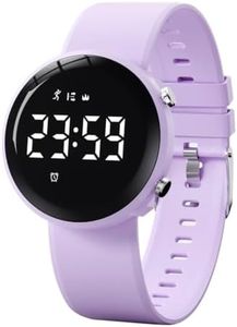 BEN NEVIS Children's Digital Watch for Girls and Boys, Silicone Strap, Pedometer Without app and Mobile Phone, Distance, Calories, 2 Alarm Clocks, Stopwatch, Date, 02 Light purpures, Strap.