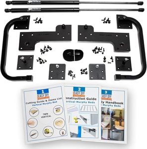 Murphy Bed Twin Size Hardware Kit - Twin - Vertical DIY Wood Frame Folding Cabinet Wall Bed for Guestroom Easy to Build, Made in USA