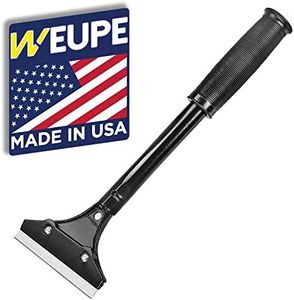 Razor Blade Scraper: Glass Top Stove Cleaner and Scraper & Adhesive Remover, Paint Scraper, Wallpaper Remover - 4-inch Heavy Duty Paint Stripper Handle with Rubber Grip