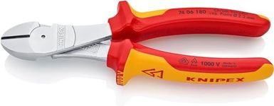 Knipex High Leverage Diagonal Cutter chrome-plated, insulated with multi-component grips, VDE-tested 180 mm 74 06 180