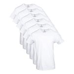 George Men's Crew T-Shirts, 6-Pack, White, X-Large