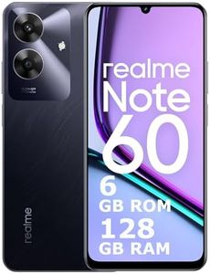 realme Note 60 Smartphone 6+128 Go, Protection ArmorShell, Garantie de fluidité de 48 Mois, Caméra Super Claire 32MP, Écran Confort oculaire 90Hz, Mini Capsule 2.0, Batterie Massive de 5000mAh, Noir