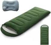 Sleeping Bags for Adults & Kids Lightweight Waterproof 3-4 Season Warm with Inflatable Pillow–Compact Portable Sleeping Bag for Cold Weather Camping, Hiking, Travel, Indoor/Outdoor Use
