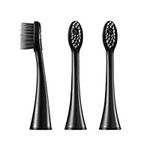 BURST Toothbrush Heads - Genuine BURST Electric Toothbrush Replacement Heads for BURST Sonic Toothbrush – Charcoal Soft Bristles for Deep Clean, Stain & Plaque Removal - 3-Pack, Black