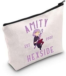 MYOSPARK The Owl House Inspired Makeup Bag Owl House Friends Group Gift The Owl House Fan Travel Toiletry Bag Hexside School of Magic and Demonics, Borsa Amity UK, moderno